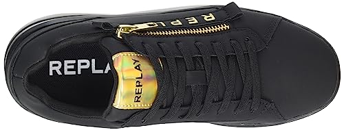 Replay Damskie sneakersy University W Zip Sneaker, 003 Black